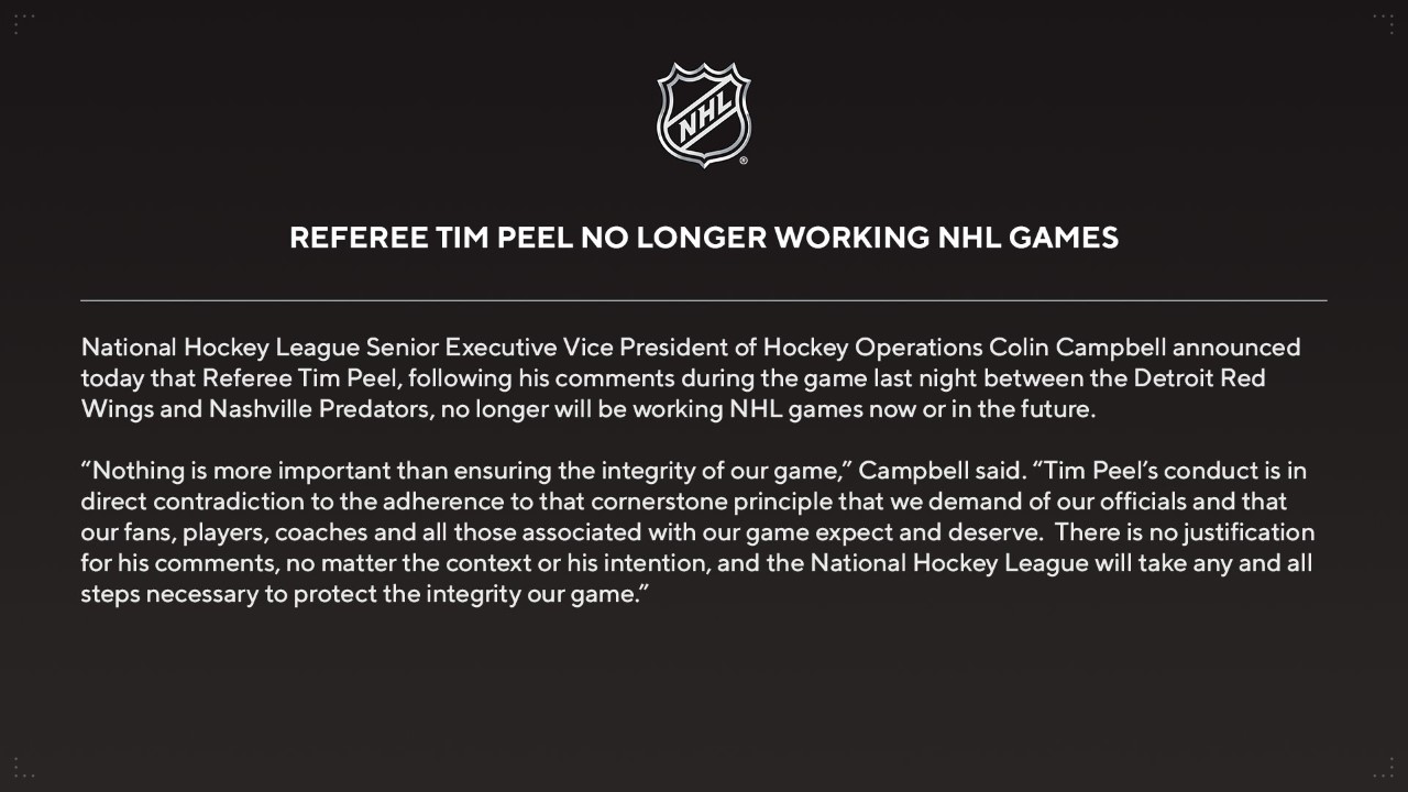 NHL TIM PEEL